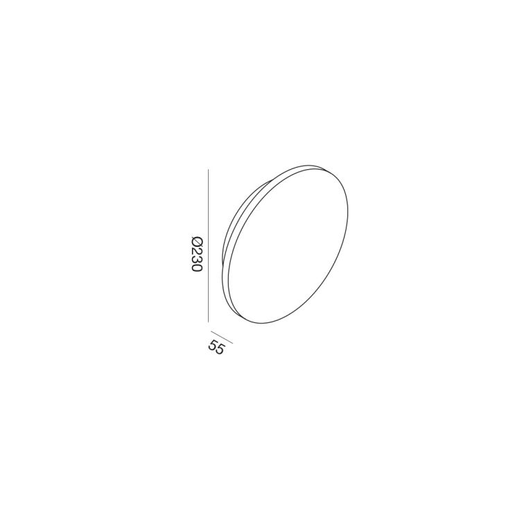 applique led 18w cct rotondo grigio ip65 gealuce 