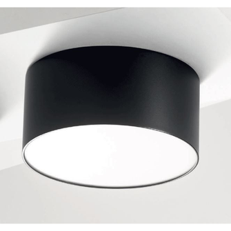 Plafoniera CLOE65 16W luce calda 3000K GEALED grande nero