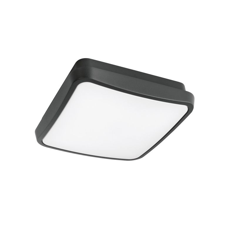 plafoniera led 24w cct gealuce quadrato grigio ip65