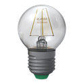 lampadina led sfera e27 4w luce calda 3000k ecoman vetro trasparente