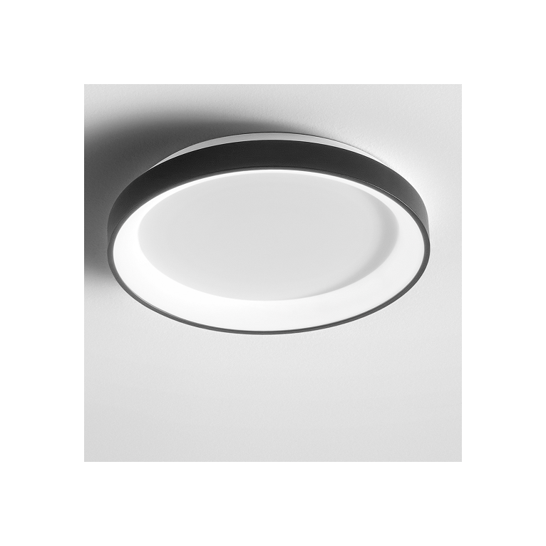 plafoniera krizia 30w luce calda 3000k gealuce piccola nera