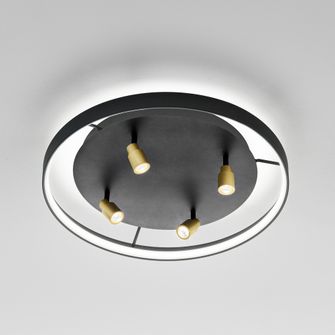 Plafoniera EVELINE 40W luce calda 3000K GEALUCE nero