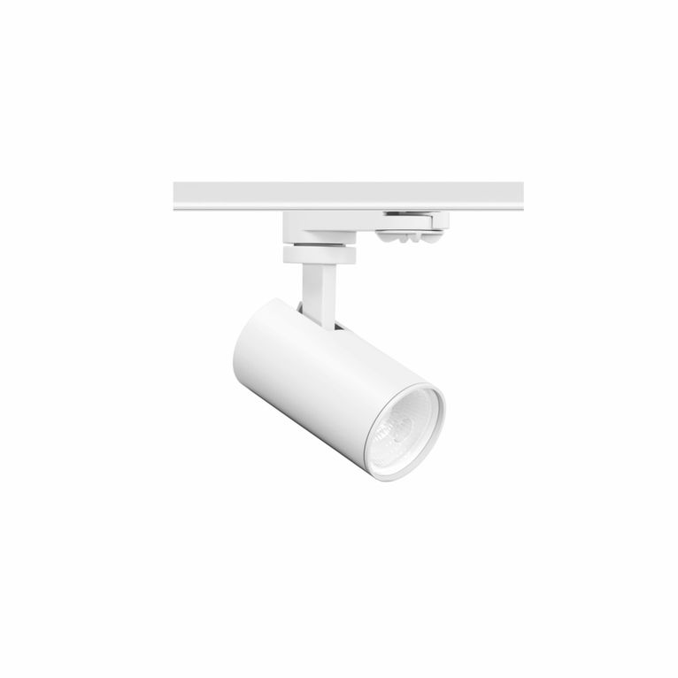 faretto led  picolo 3ph per binario 9.5w 1300 lumen cct switch beneito faure bianco 4437