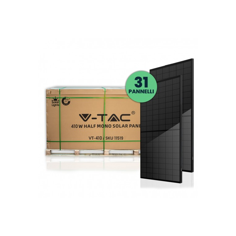 kit 31 pannelli solari da 410w (12.71kw) black
