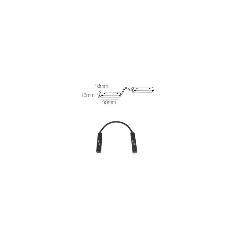 accessorio connettore magnetico doppio per magnet track beneito faure nero