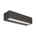 applique led 2x10w cct gealuce rettangolare grigio medio ip65