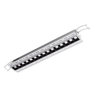 Faretto 15 LED ad incasso a scomparsa 30W 3000K. Bianco e nero IP20 Gealuce GFA1130