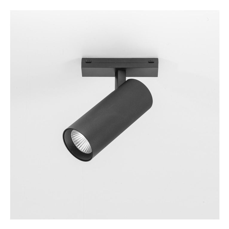 faretto led orientabile 18w 48v 3000k gealuce ip20 cilindro grande nero