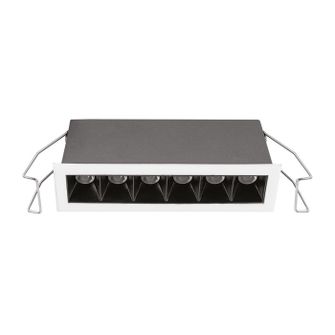 Faretto LED ad incasso 6 punti luce 10W 3000K. Bianco IP20 Gealuce GFA166