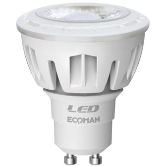 Lampadina LED dicroica GU10 6W luce fredda 6500K Ecoman