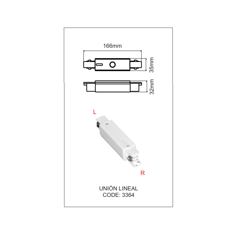accessorio giunzione lineare beneito faure 3364 bianco
