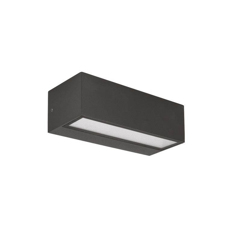 applique led 2x6w cct gealuce rettangolare grigio ip65