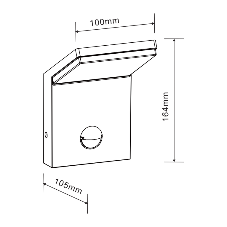 applique led da superficie 9w 220/240v 4000k nero ip54 beneito faure 3582