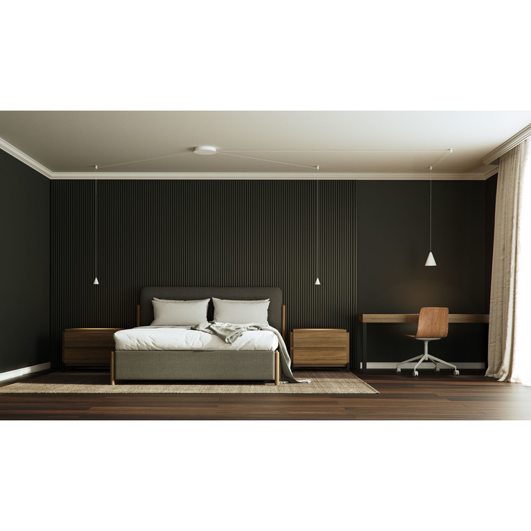 sospensione led da incasso 7w 220/240v 3000k bianco ip20 beneito faure 4800