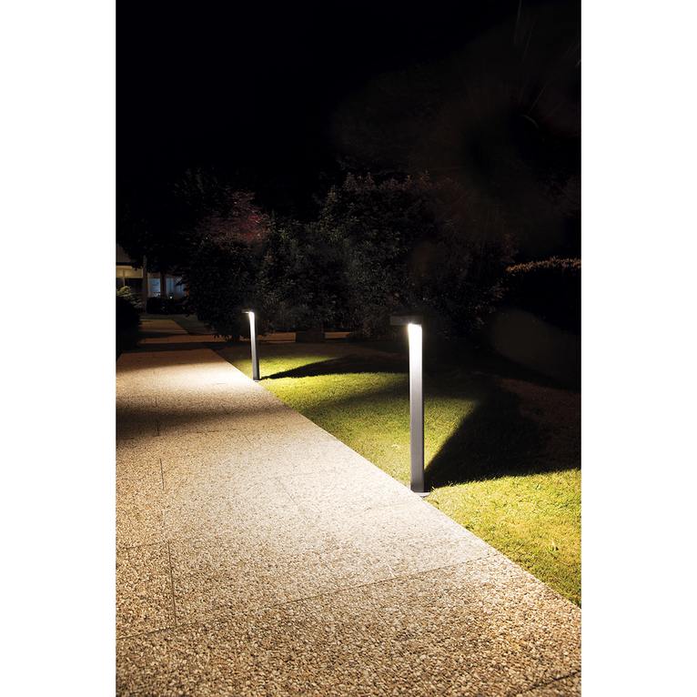 paletto stril 13w luce naturale 4000k gealed grande grigio ip65