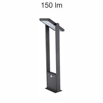 Lampada energia solare POPA 1.6W luce naturale 840 Beneito Faure nero 60cm IP54 IK08