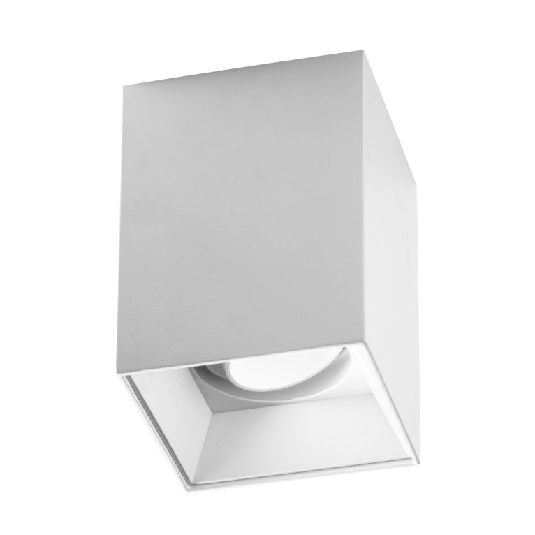 faretto gu10 max 50w squadrato bianco ip20 gealuce 