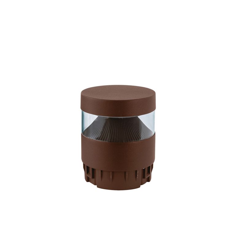 testa per paletto da giardino 12/16/20w cct marrone gealuce ip65