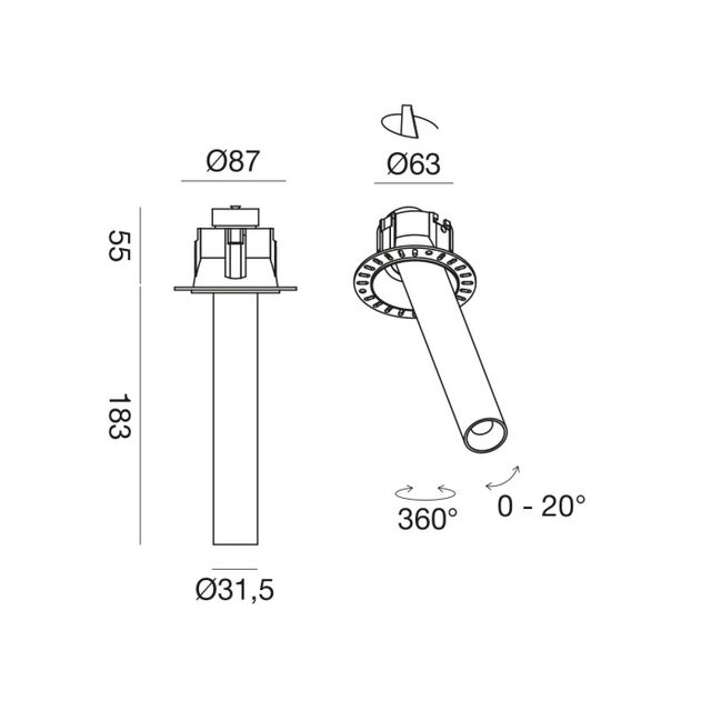faretto-led-lungo-da-incasso-8w-3000k-bianco-ip20-gealuce-gfa169-senza-finiture
