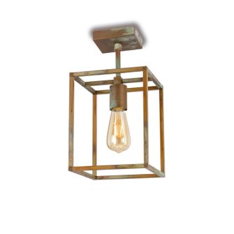 Lampadario Cubic anticato ramato E27 Modello 3394