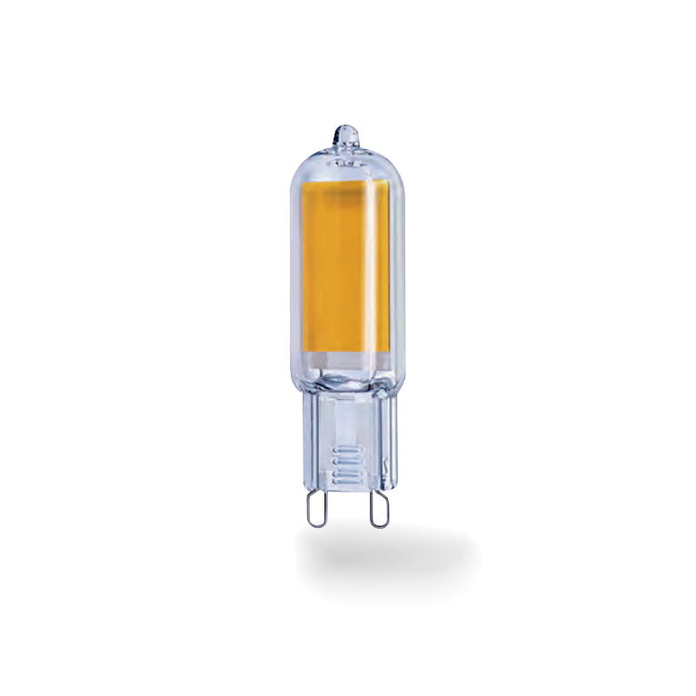 lampadina led lucciola g9 4w luce naturale 4000k ecoman vetro trasparente