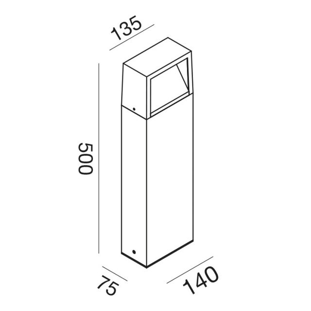 paletto-da-giardino-9w-cct-grigio-ip65-gealuce-50cm