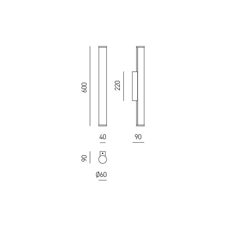 applique polar 14w luce calda 3000k gealuce cromo grande ip44