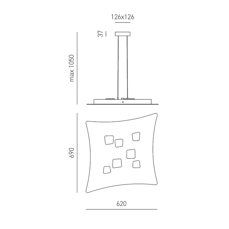 lampadario isotta gx53 gealuce bianco