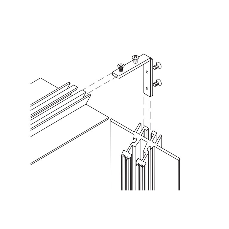accessorio giunzione grande piegata per profilo led liverpool gealed