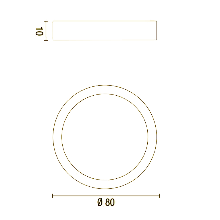 plafoniera band diodi 90w luce calda 3200k affralux caffè grande