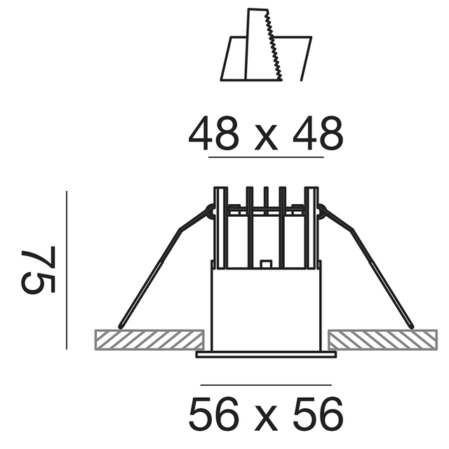 faretto-qebui-8w-luce-naturale-4000k-gealed-quadrato-ad-incasso-nero