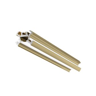 Profilo in alluminio ASTANA per strisce LED 2mt GEALED oro