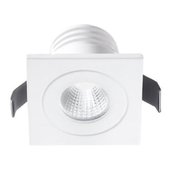 Faretto ALYA 5W luce calda 3000K GEALED quadrato ad incasso bianco