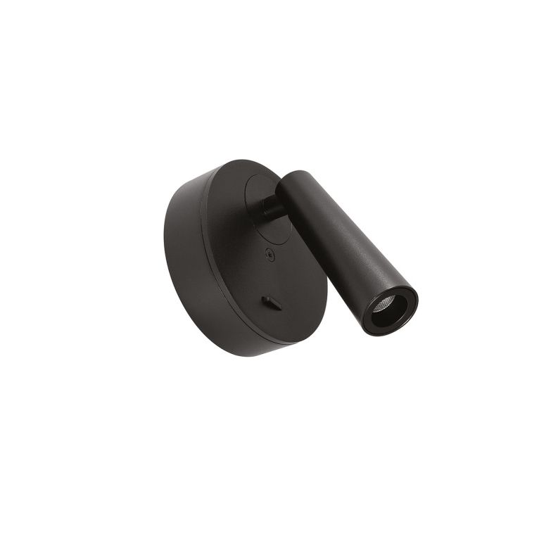 applique orientabile led 3w 3000k nero gealuce ip20