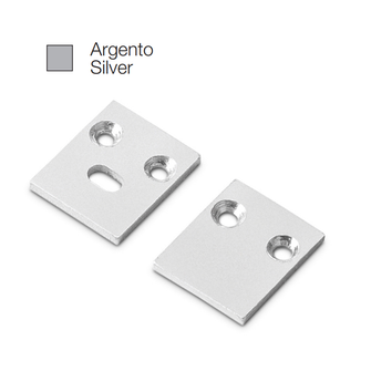 Accessorio tappo BLED grande per profilo LED GEALED argento 2pz