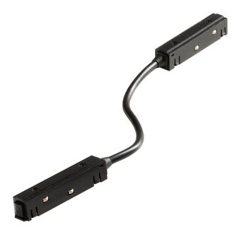Modulo connessione 2 binari incasso o superficie. Nero Gealuce