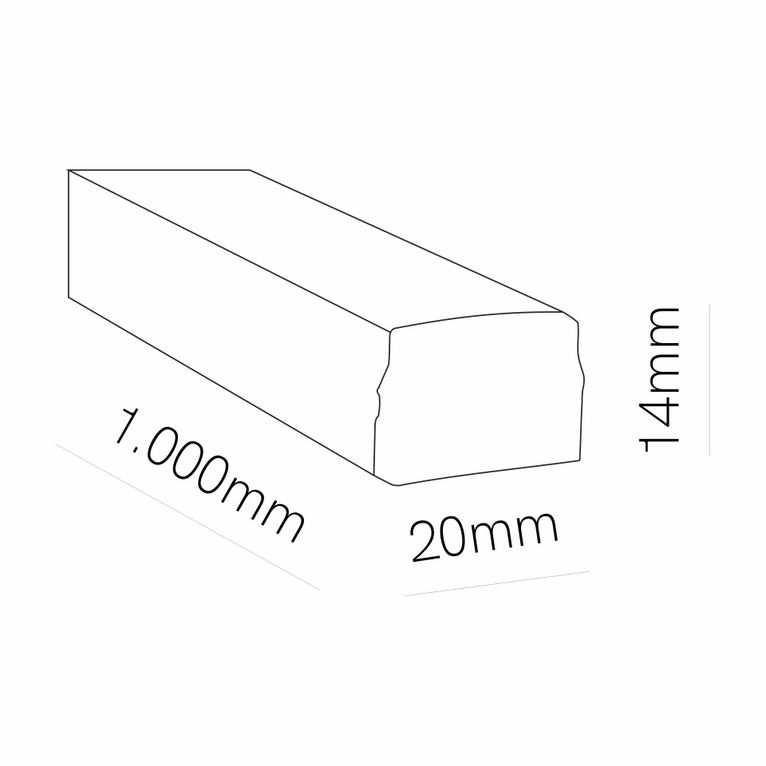 striscia led neon per binario 1m 10w 48v 3000k bianco ip65 beneito faure 5401