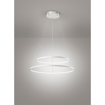 Lampadario ALURING 58W luce calda 3200K AFFRALUX rotondo 2 anelli