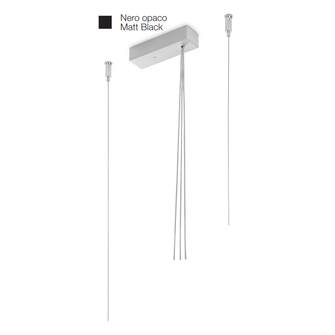 Kit sospensione per profilo LED ASTANA GEALED nero alimentatore dimmerabile 