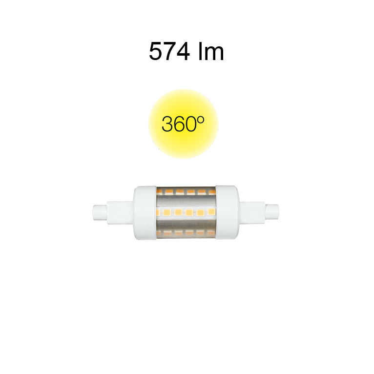 lampadina led lineal tubular r7s 5w luce naturale 840 beneito faure