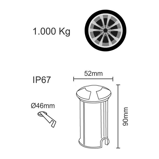 faretto-da-esterno-nix-2w-luce-calda-830-beneito-faure-inox-ip67-ik09