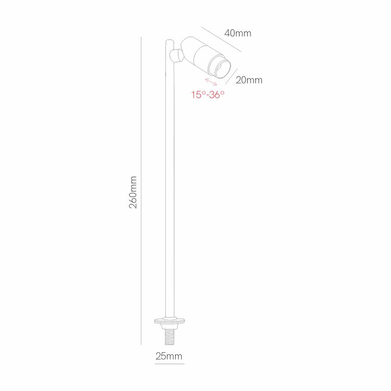 faretto led da incasso 2w 220/240v 2700k bianco ip20 micro-zoom large beneito faure 5279