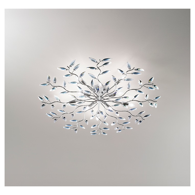 plafoniera crystallivs 10 x e14 affralux cromo/neutro xl