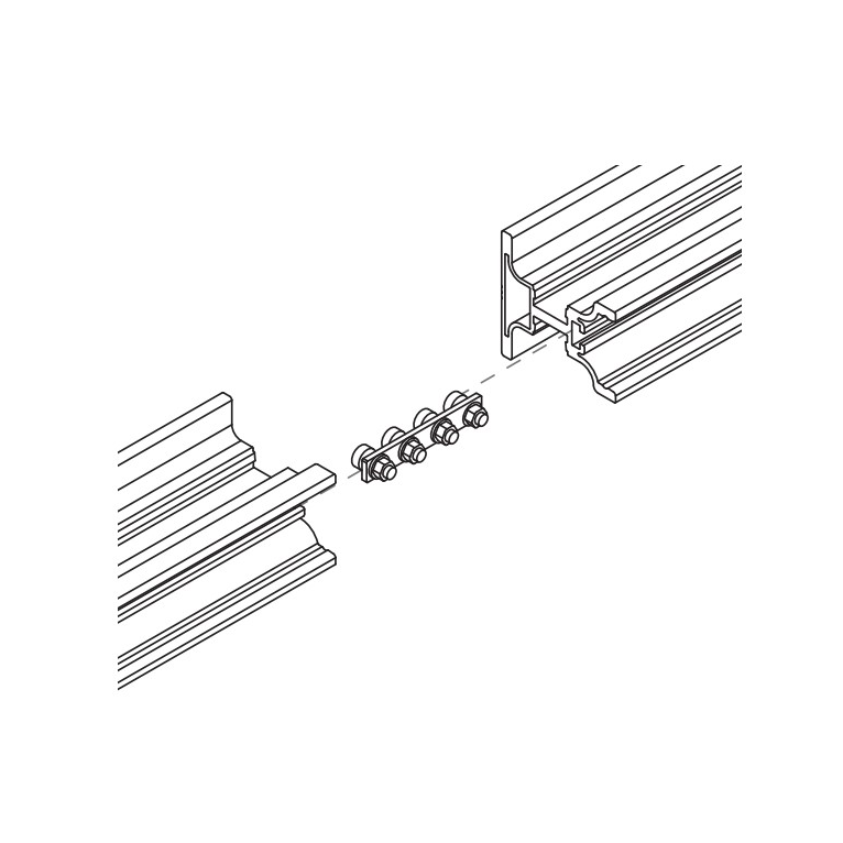 accessorio giunzione grande lineare per profilo led riga-af riga-asf gealed