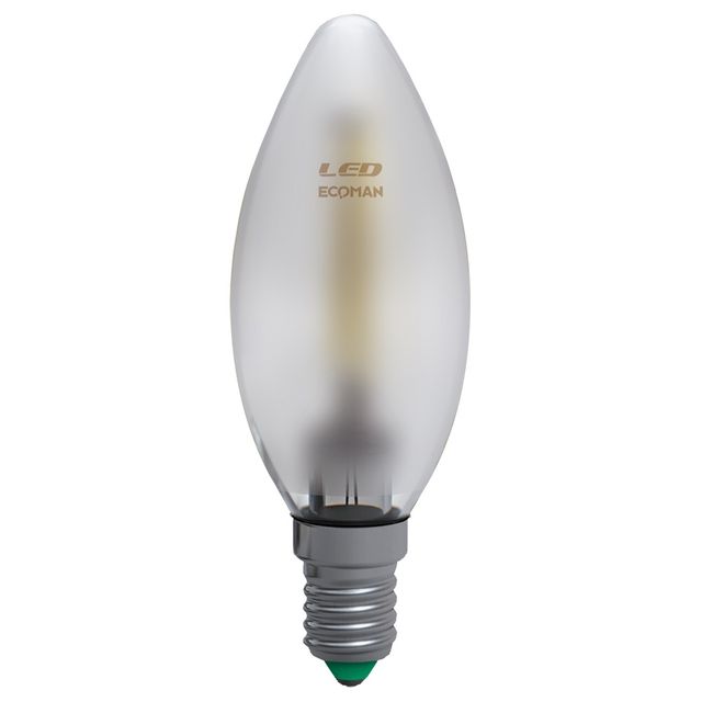 lampadina-led-candela-e14-4w-luce-calda-3000k-ecoman-vetro-satinato