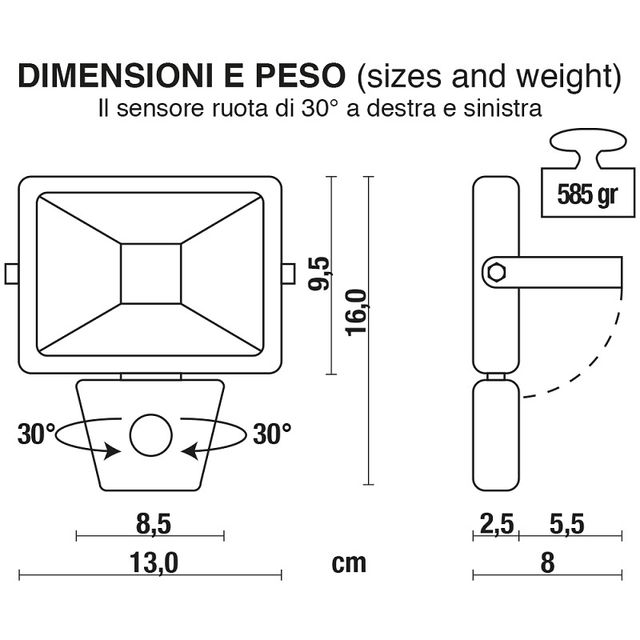 proiettore-led-proled-10w-luce-naturale-4000k-ecoman-nero-ip44-slim-sensor