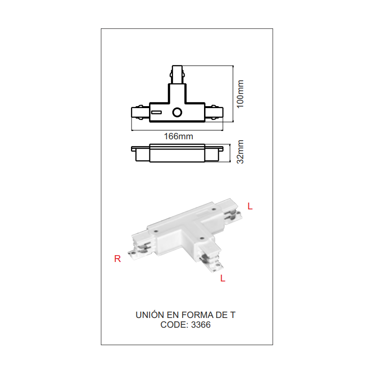 accessorio giunzione "t" sinistra beneito faure 4363 bianco