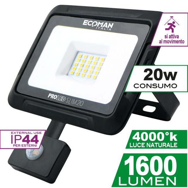 proiettore-led-proled-20w-luce-naturale-4000k-ecoman-nero-ip44-slim-sensor
