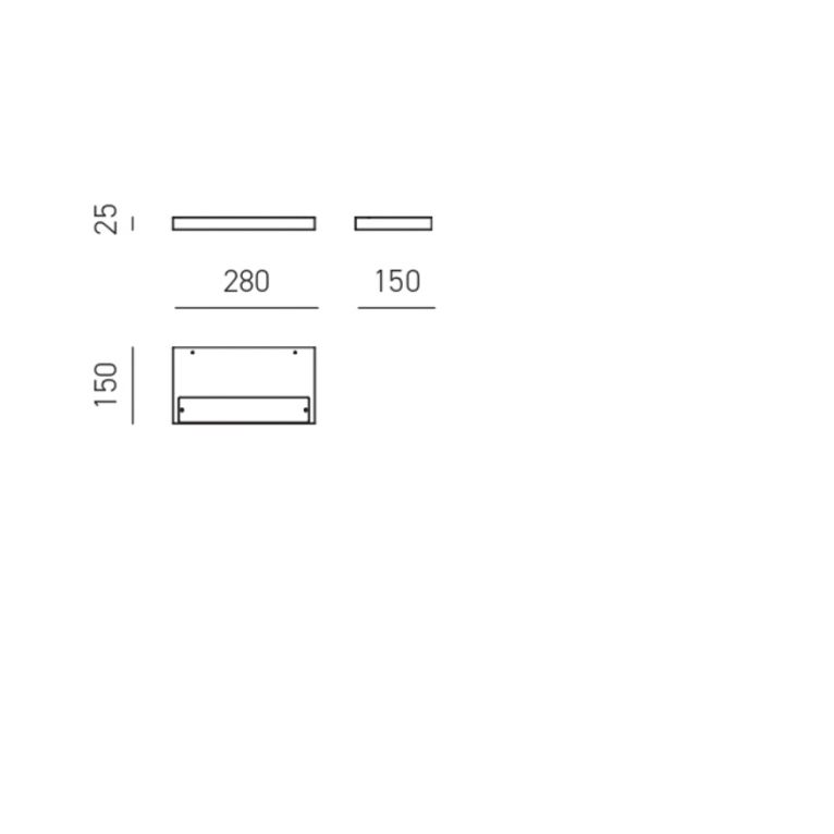 lampada da parete 25w 3000k bianco ip20 gealuce yoana a/g