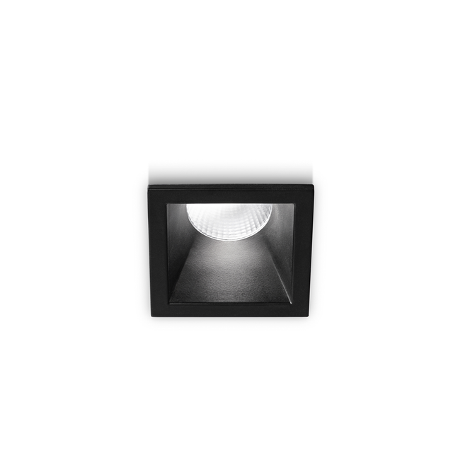 faretto-qebui-8w-luce-calda-3000k-gealed-quadrato-ad-incasso-nero